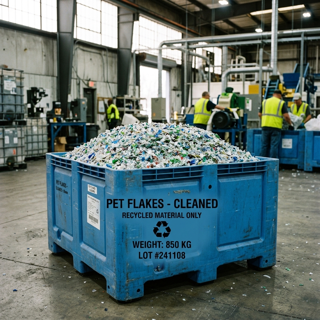 Plastic Pet crush and fresh materials